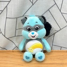 Care Bears Unlock the Magic Bright Heart Raccoon Plush Blue Grey 8" Basic Fun