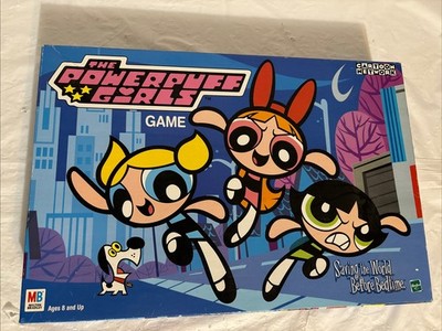 POWERPUFF GIRLS Saving the World Before Bedtime Board Game Complete 2000 Vtg