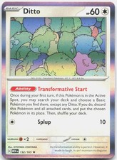 Ditto 132/165 Rare 151 Pokemon Holo Near Mint