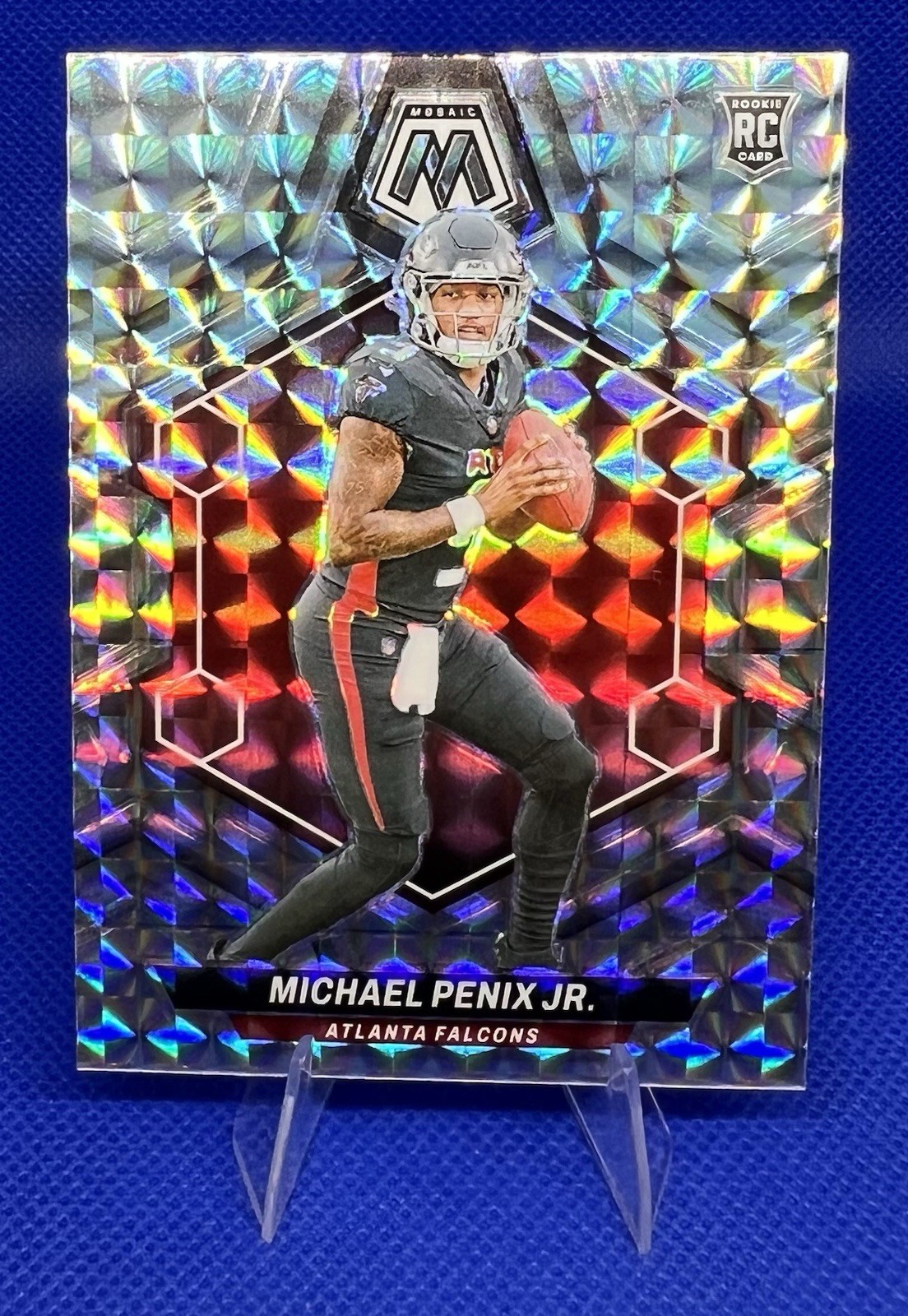 2024 Panini Mosaic Michael Penix Jr. Rookie Card Silver Prizm #308 Falcons