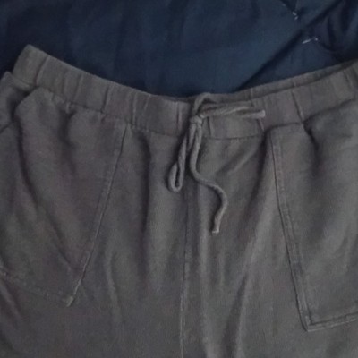 Double Zero Women s shorts L Gray Knit Polyester Drawstring Pockets
