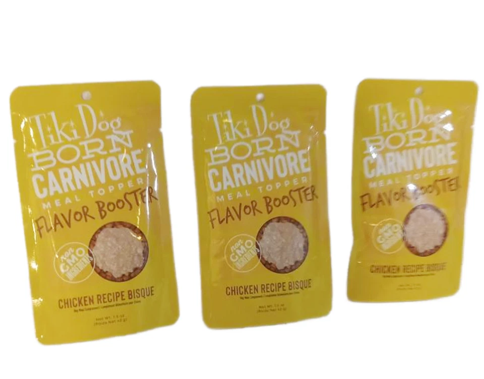 Tiki Dog Food Topper Chicken Recipe Bisque Born Carnivore Flavor Booster 3 Packs - Image 3 of 4