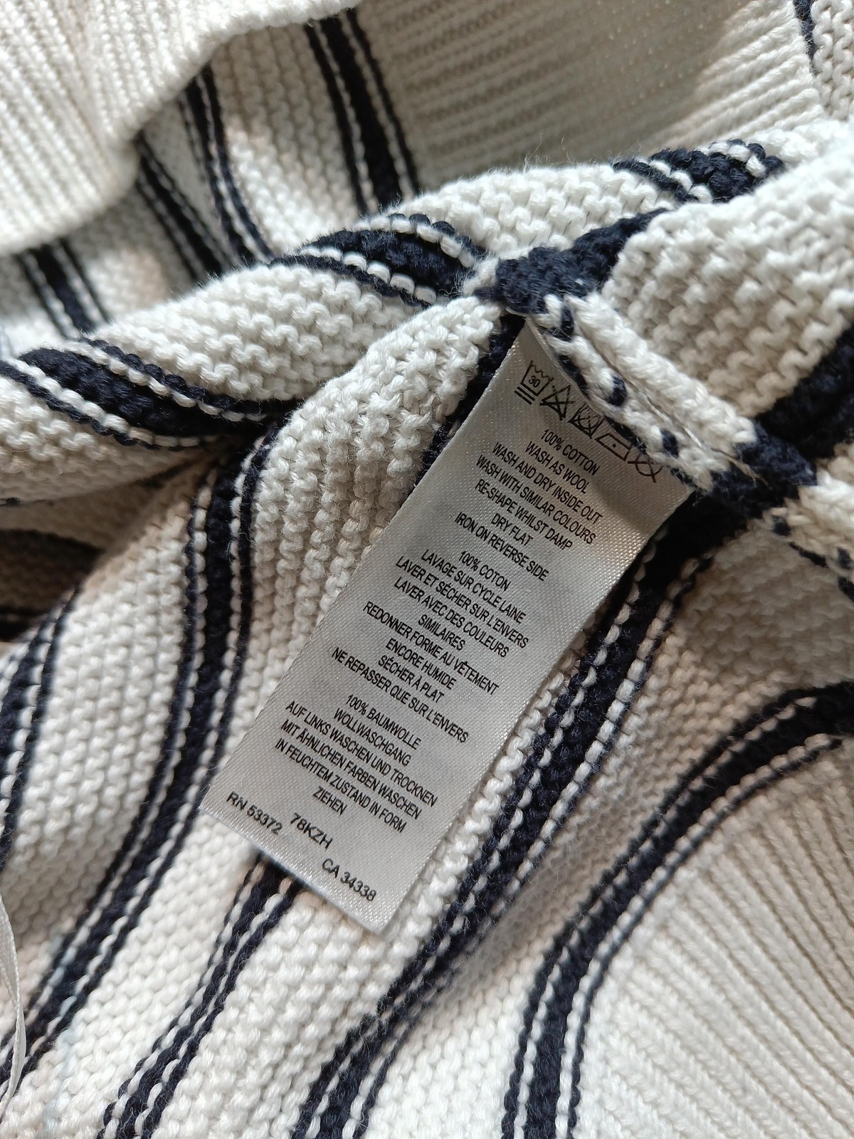 French Connection Women's Jumper M Multi Striped 100percent Cotton Round Neck Pullover image 6