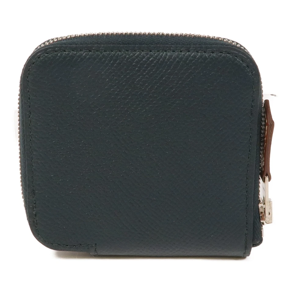 Cartera HERMES PHW Silk'In Change Veau Epsom Cuero Verde Oscuro Foto 4 de 4