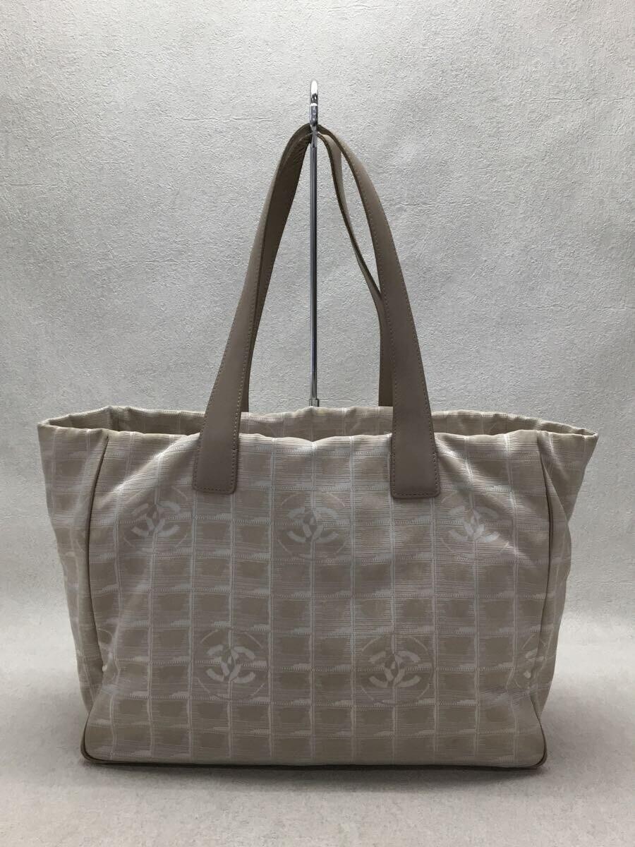 CHANEL Travel Line Nylon Tote MM Neutral BEG PX635647