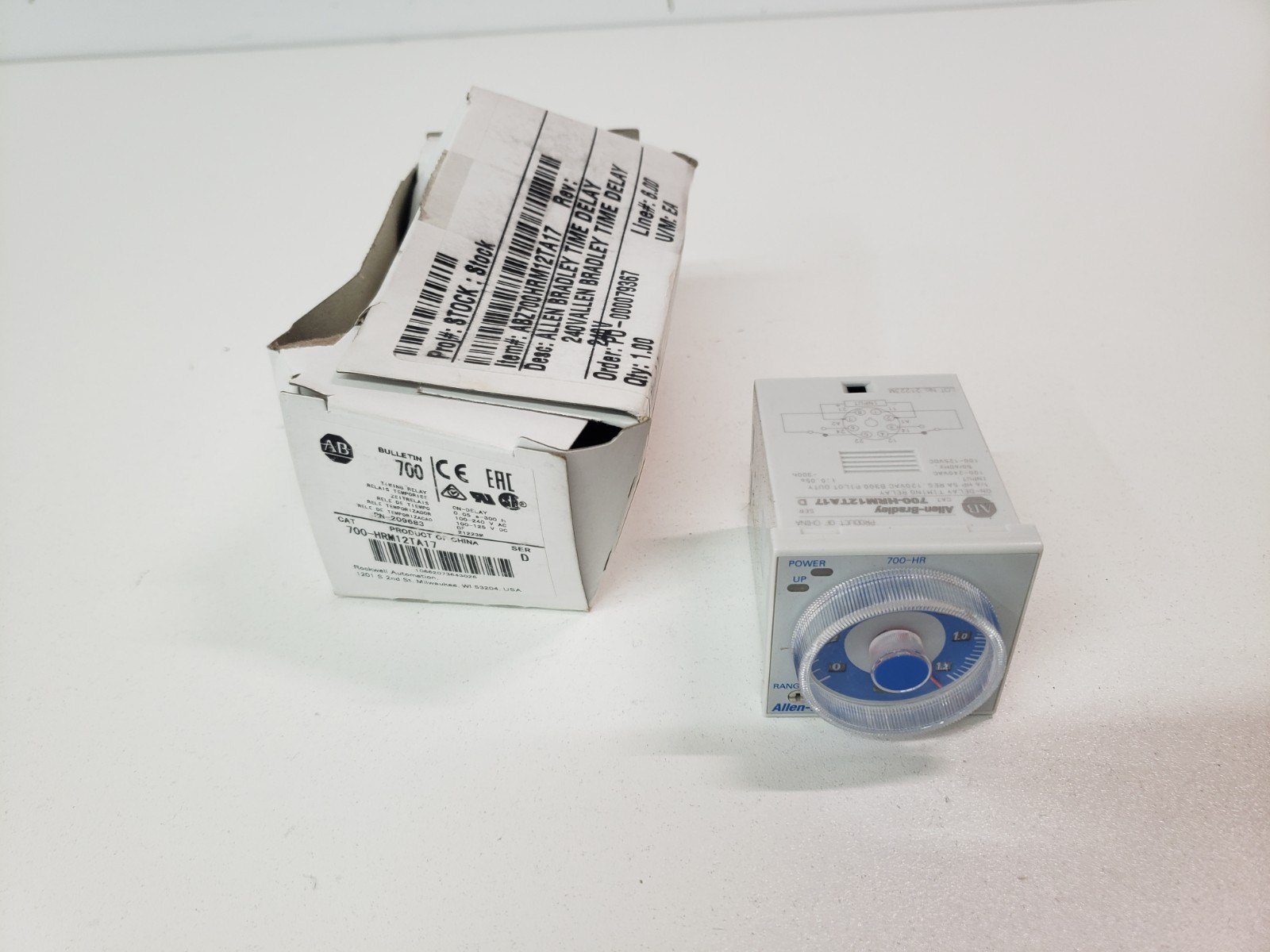 UNUSED - Allen-Bradley 700-HRM12TA17 Ser. D Timing Relay