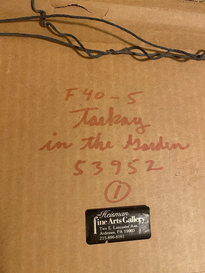 Arte serigrafía original de Itzchak Tarkay (1935-2012) café “en el jardín” 12 X14 Foto 4 de 4