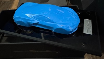 CORVETTE STINGRAY C8 2021 OEM Model Owner's Gift with VIN Rapid Blue