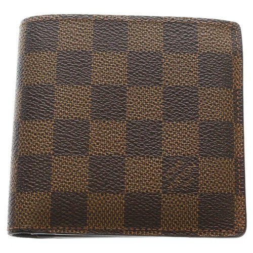 Louis Vuitton Damier Ebene Canvas Portefeuille Marco Wallet Brown N60895 Used cf