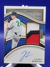 JR Ritchie 2023 Panini Immaculate Collection Patch Auto /99 Atlanta Braves