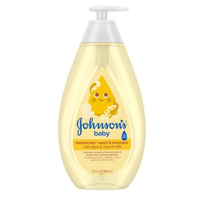 Johnson's Baby Head To Toe Baby Wash Shampoo Aloe Vitamin B5 27.1 fl oz