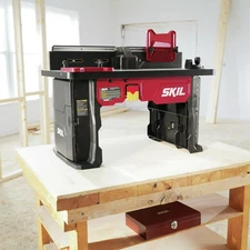 SKIL SRT1039 Benchtop Portable Router Table with Dual Sided Integrated Bit Stora