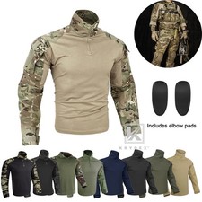 Camisa de Combate KRYDEX Gen3 Manga Larga Prendas para el torso con Coderas Tácticas Prendas para el torso Airsoft