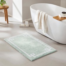 Madison Park Evan 100 Cotton Bathroom Rug Non-Slip - Luxurious Tufted Plush 24x