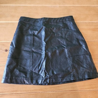Girls Faux Leather Black Mini Skirt from Art Class Size Medium 7/8