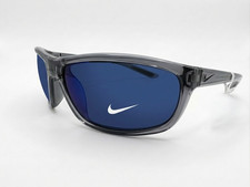 Nike RABID Sunglasses EV1110 015 Matte Dark Grey 64-15-135 3 Blue Lens Sport