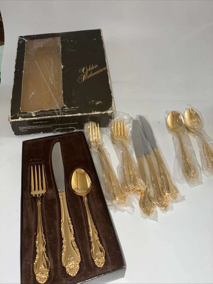 Conjunto de louça Oneida Golden Malmaison 20 peças, perfeito estado nunca usado. - Imagem 4 de 4