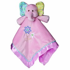 Mary Meyer Ella Bella 17" Elephant Baby Blanket - Soft, Machine Washable