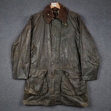 Giacca BARBOUR Border vintage uomo C38 salvia cerata field coat A200 anni 80 1988