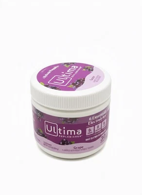 Ultima Replenisher Electrolyte Hydration Powder, Grape, 30 Serving Canister -