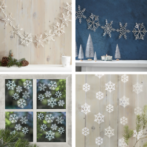 Snowflake Christmas Decorations Christmas Hanging Garlands Ebay