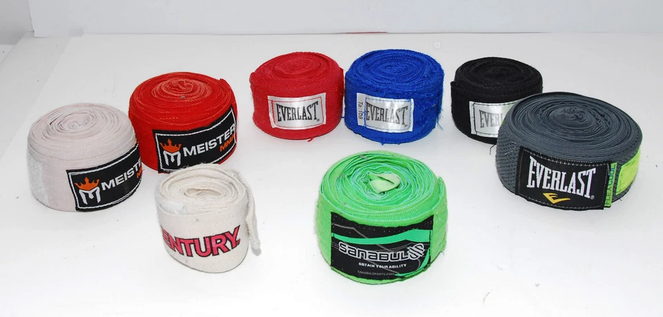 Boxing Hand Wraps Pre Owned Qty: (8) Everlast, Sanabul, Meister, Century - Image 2 of 2