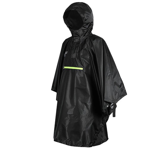 Adult Rain Poncho Waterproof Raincoat Reusable Bicycle Cover Hooded Cape Hiking - Picture 12 of 14