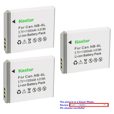 Kastar Replacement Battery for Canon NB-6L NB6LH CB2LY Canon PowerShot SX710 HS