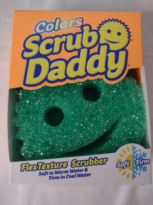 Scrub Daddy Colors  Polymer Foam  Scratch Free Sponge 4'' Wide-Green