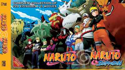 Naruto Shippuden Collection 720 Ep + 11 Movies - English Dub - US Priority Mail
