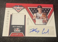 Riley Cornelio 2019 Stars And Stripes ROOKIE Patch Auto #281/299 Nationals