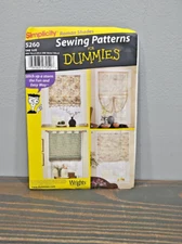 Simplicity 5260 Various Roman Shades Sewing Pattern