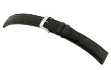 RIOS1931 Genuine Pigskin Watch Band "Tobacco", 22 mm, without Buckle Black New