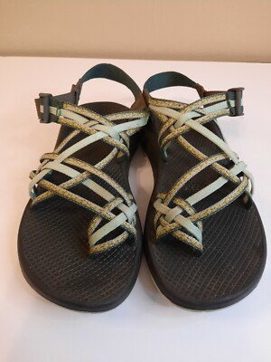 Chaco ZX3 Classic Trail Yampa Sandals Stardust Teal Green Yellow Women Size  9W