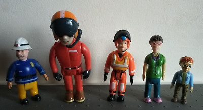 FIREMAN SAM ACTION FIGURES BUNDLE X 5 DILYS & NORMAN PRICE, TOM THOMAS ...