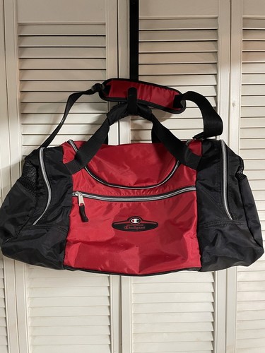 Vintage Champion Sportswear Endurance InGear Red Black Duffel Gym Travel Bag EC!