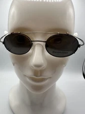 New Vintage Revolution Eyewear With Sun Shade RE066 Pewter Amber 46 21 145