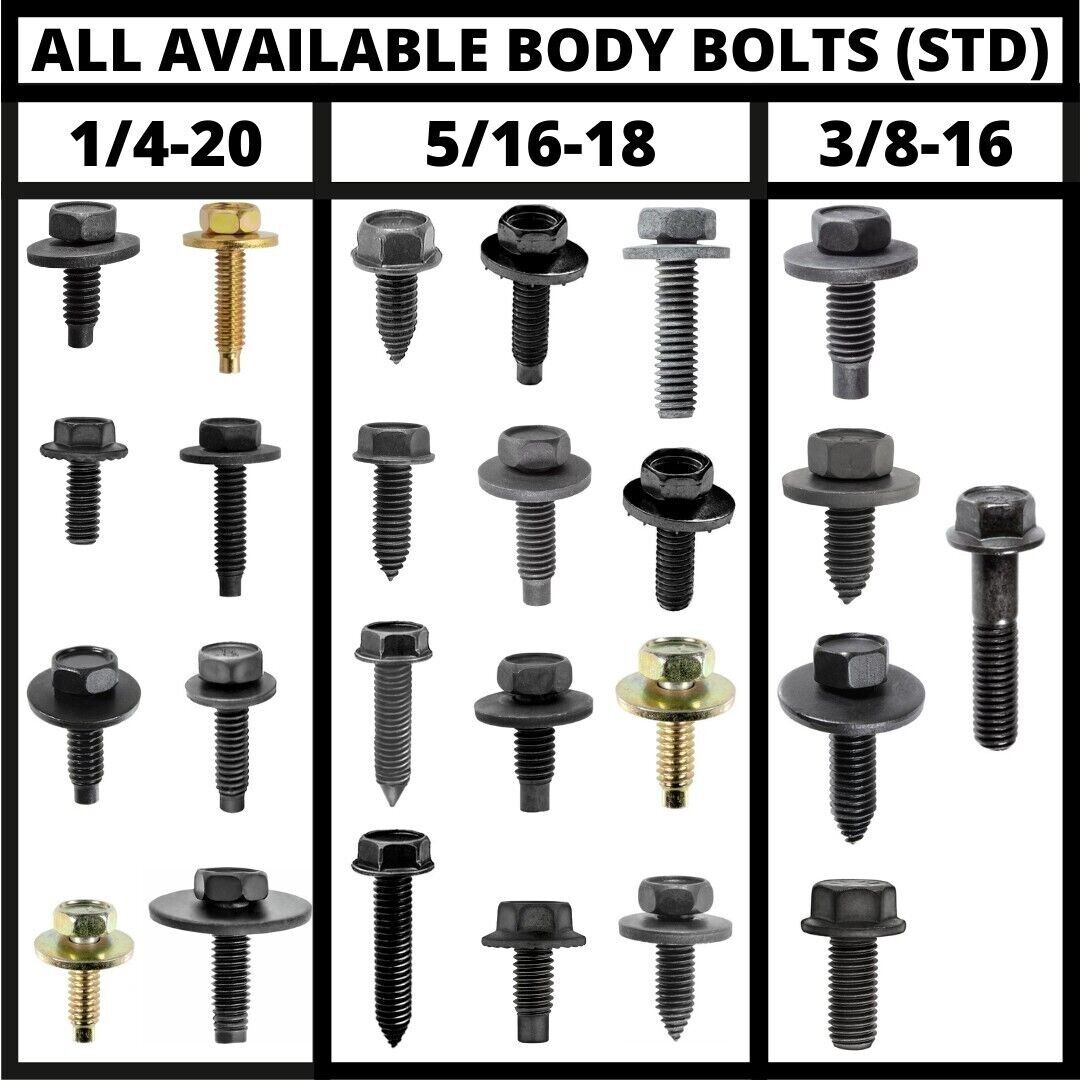 1960-1987 Chevy K5 Blazer Seat Track Bolts – Front Bench/Bucket Set GM OEM Gold