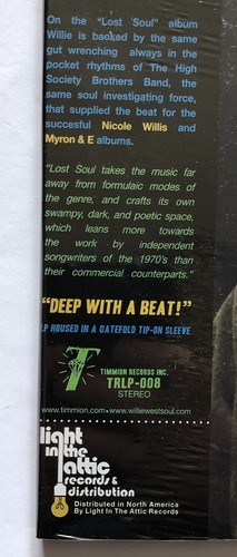 Willie West Lost Soul Vinyl Record New Sealed 826853854610 Timmion Records - Picture 4 of 6