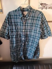 CARHARTT Relaxed Fit Short Sleeve Button Down Shirt Casual Plaid Mens LARGE