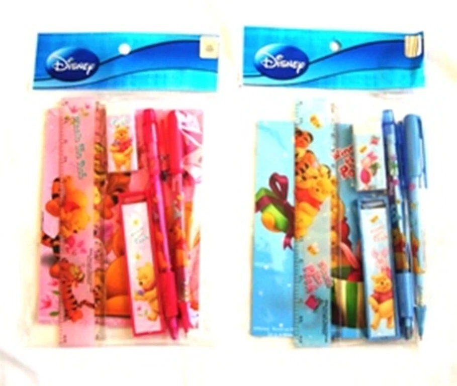 Juego de 2 Papelería Winnie the Pooh NUEVO Lápiz Lápiz Regla Borrador Bloc de Notas Plomo Extra Foto 2 de 4