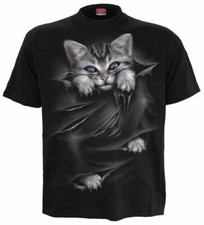 Image of SPIRAL DIRECT BRIGHT EYES T Shirt/Funny/Cat/Kitten/Cute/Funny/Unisex/Top/Tee