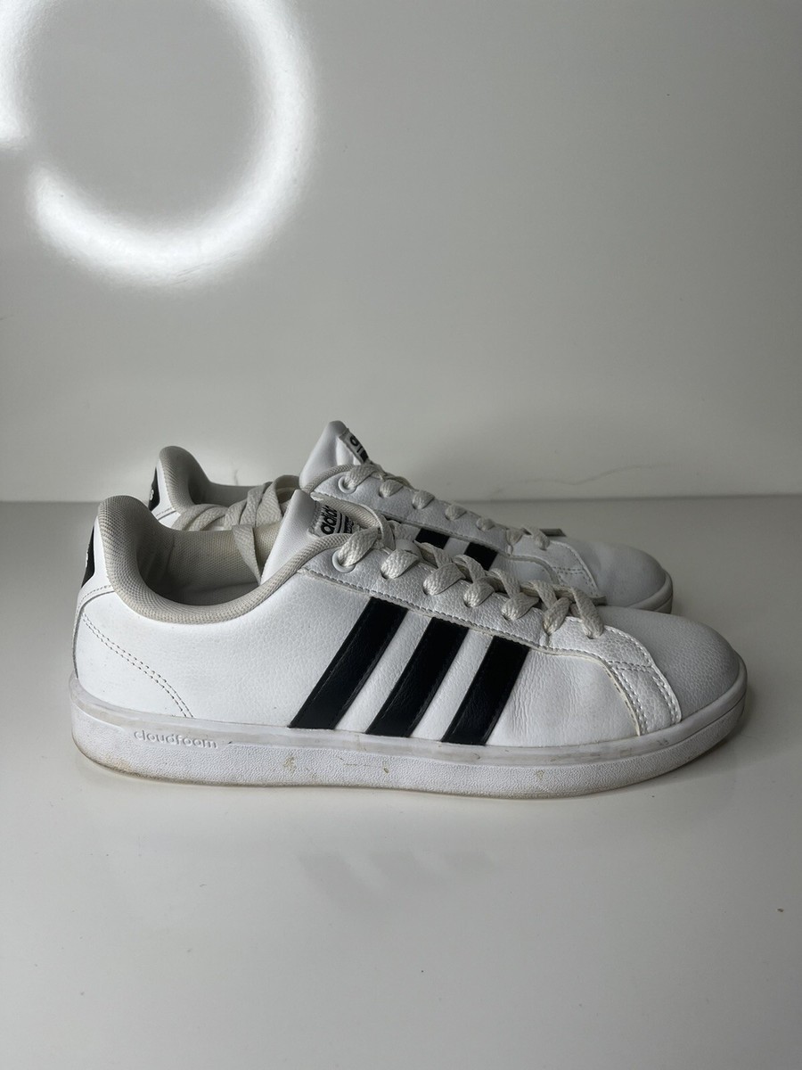 Adidas Leather Sneaker Shoes HWI 28Y001 White Black Stripe Adidas Women main image 4