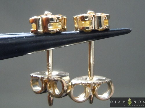 0.19ctw Yellow VS1 Round Brilliant Diamond Earrings R9273 Diamonds by Lauren - Picture 5 of 5