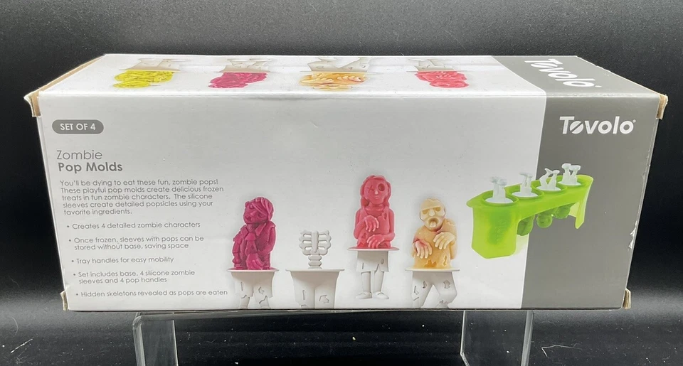 Moldes Tovolo Zombie Pop, Silicone Flexível, Sem BPA, Seguro para Máquina de Lavar Louça, Conjunto de 4 - Imagem 3 de 3