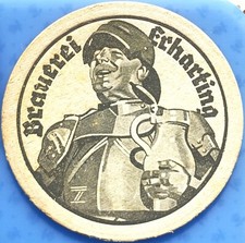 Alter Bierdeckel Brauerei Erharting um 1940-50, datiert 1950 aber älter