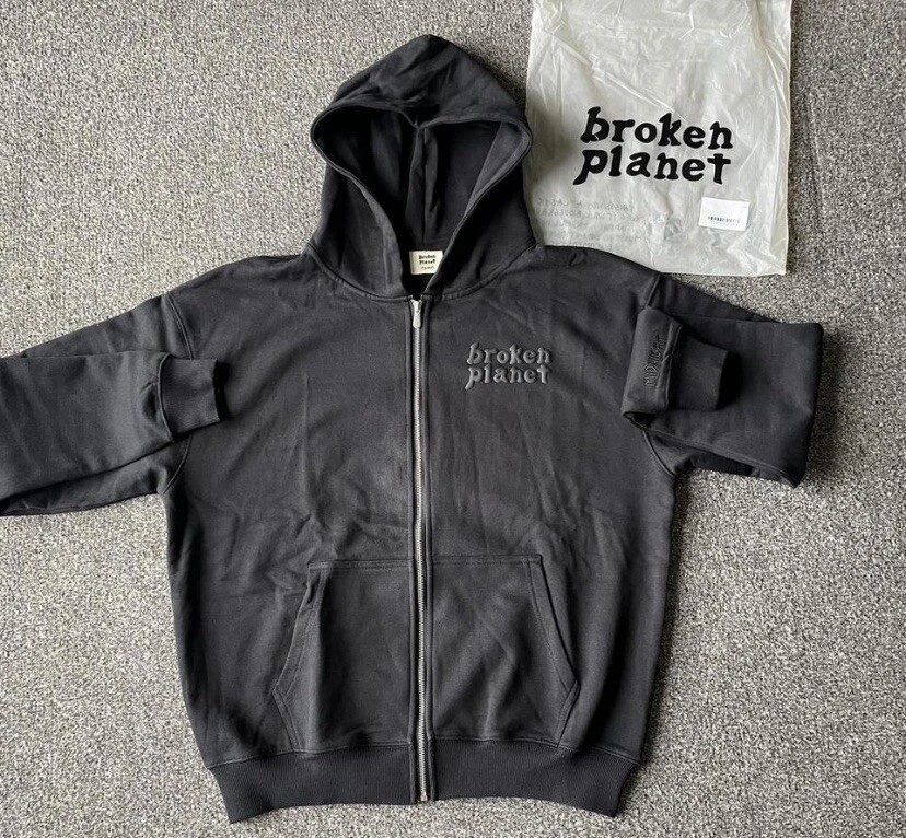 Broken planet basic zipup hoodie size M Midnight Black. Make Sure To Send  Offers | eBay