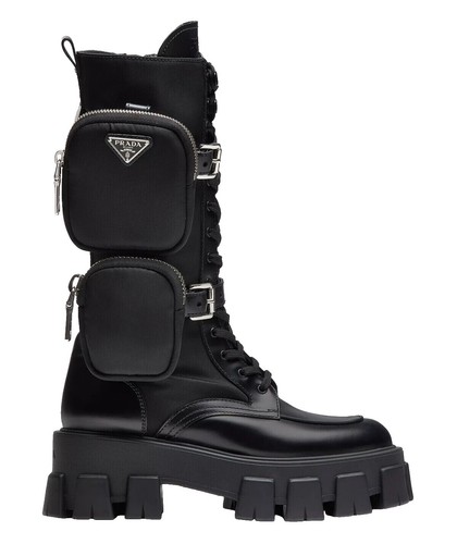 $1120 Prada Blow 19 Quilted Nylon Drawstring Snow Boots  display picture 3