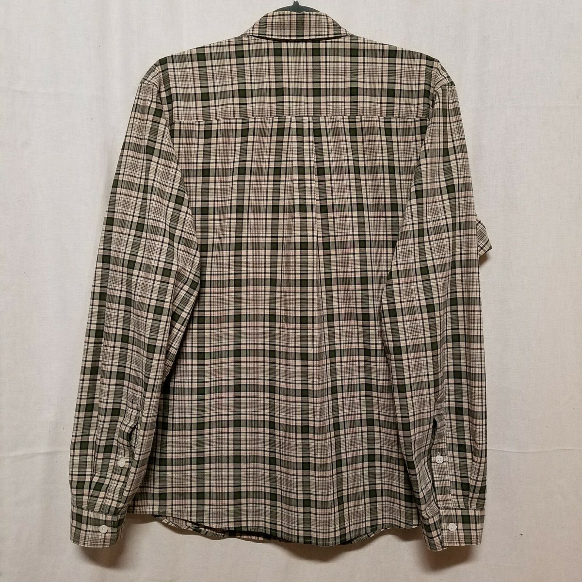 Patagonia Mens Sz M Button Down Shirt Long Sleeve Black Beige