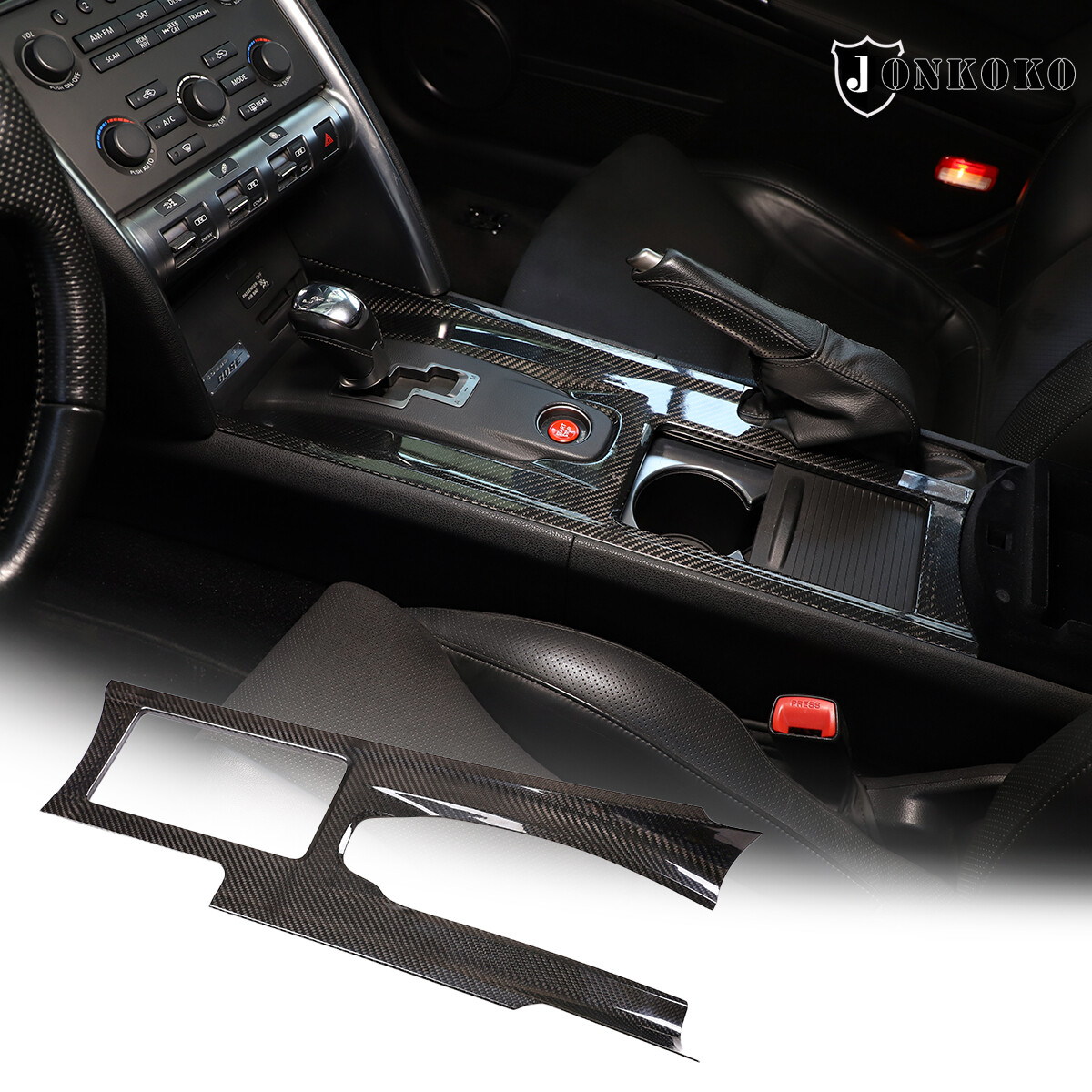 Real Carbon Fiber for Nissan GTR R35 Central Console Gear Shift